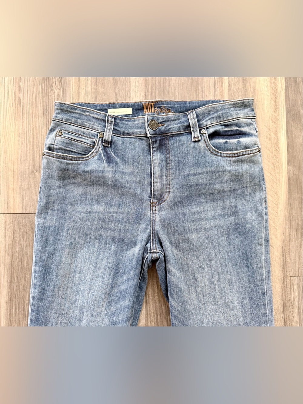 KUT from the Kloth Nicole Cropped Bootcut Jeans Size 12 - Picture 3 of 13